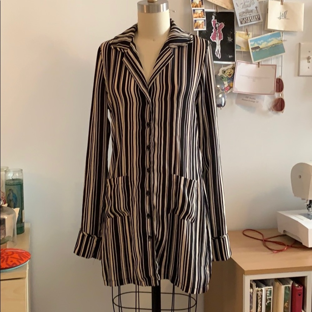 Free People 60s Style Striped Dress